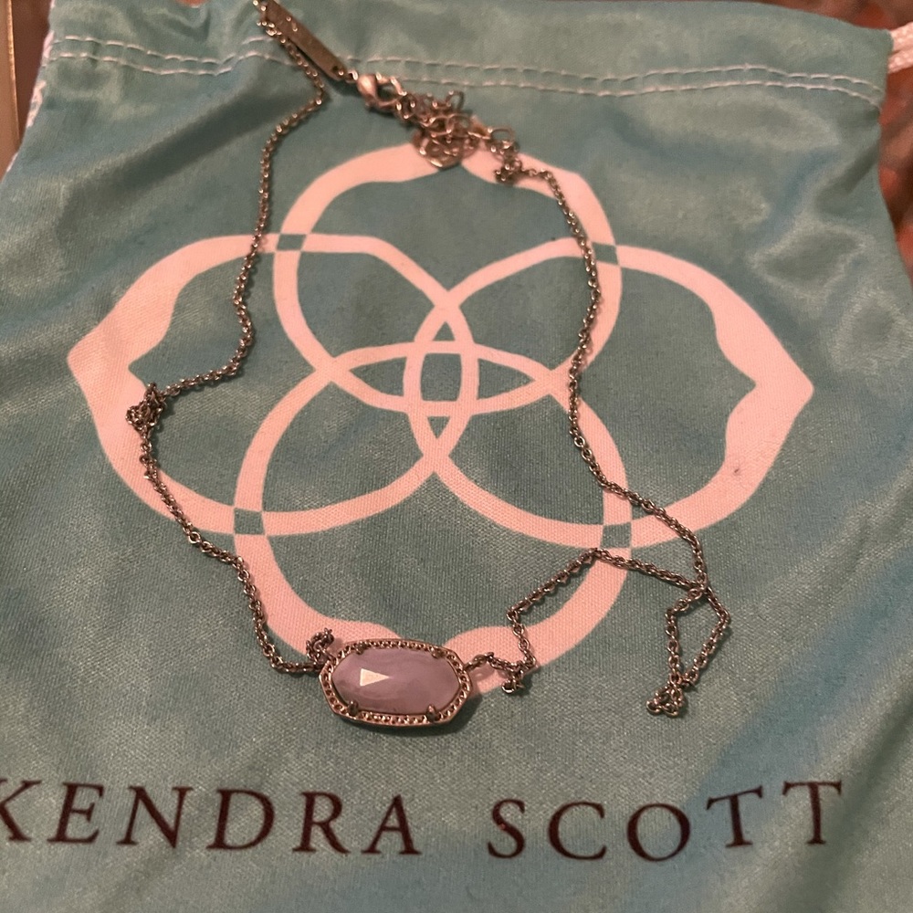 Kendra Scott Elisa Silver Agate Necklace